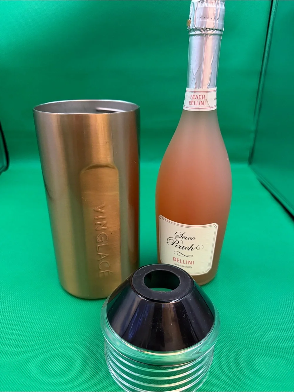 Gold Insulated Bottle with Black Lid